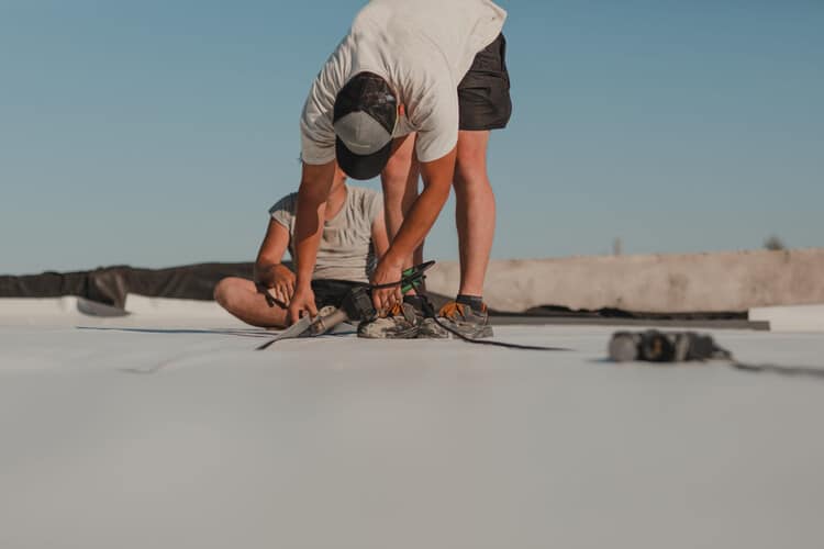 Single Ply Roof Installation
